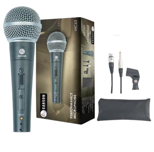 Carson MC63 Uni Directional Dynamic Vocal Microphone