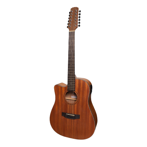 Martinez Mahogany 12-string Dreadnought Left Hand Acoustic-Electric Guitar