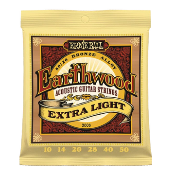 Ernie Ball E2006 - Earthwood 80/20 Extra Light Acoustic Strings