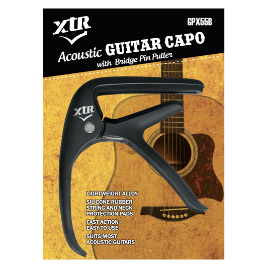 XTR Acoustic Guitar Capo Black