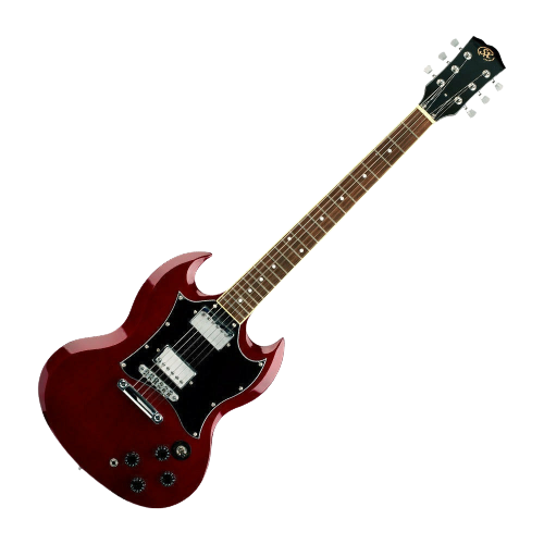 SX GTSE4SKTWR Electric Guitar with Accessories - Transparent Wine Red