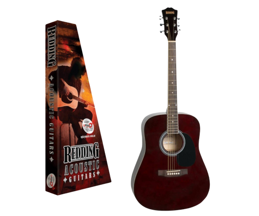 Redding RED50TWR Dreadnought Acoustic Guitar Transparent Wine Red