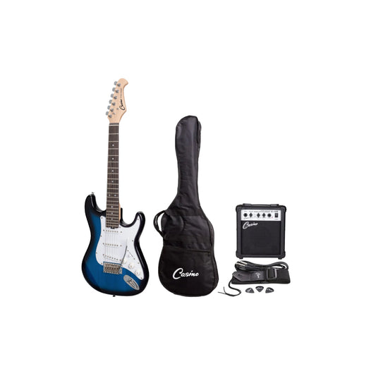 Casino ST-Style Short Scale Electric Guitar & 10 Watt Amplifier Pack (Blueburst)