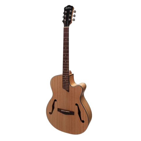 Martinez MJH-3CP-MWD Jazz Hybrid Mindi Wood Guitar