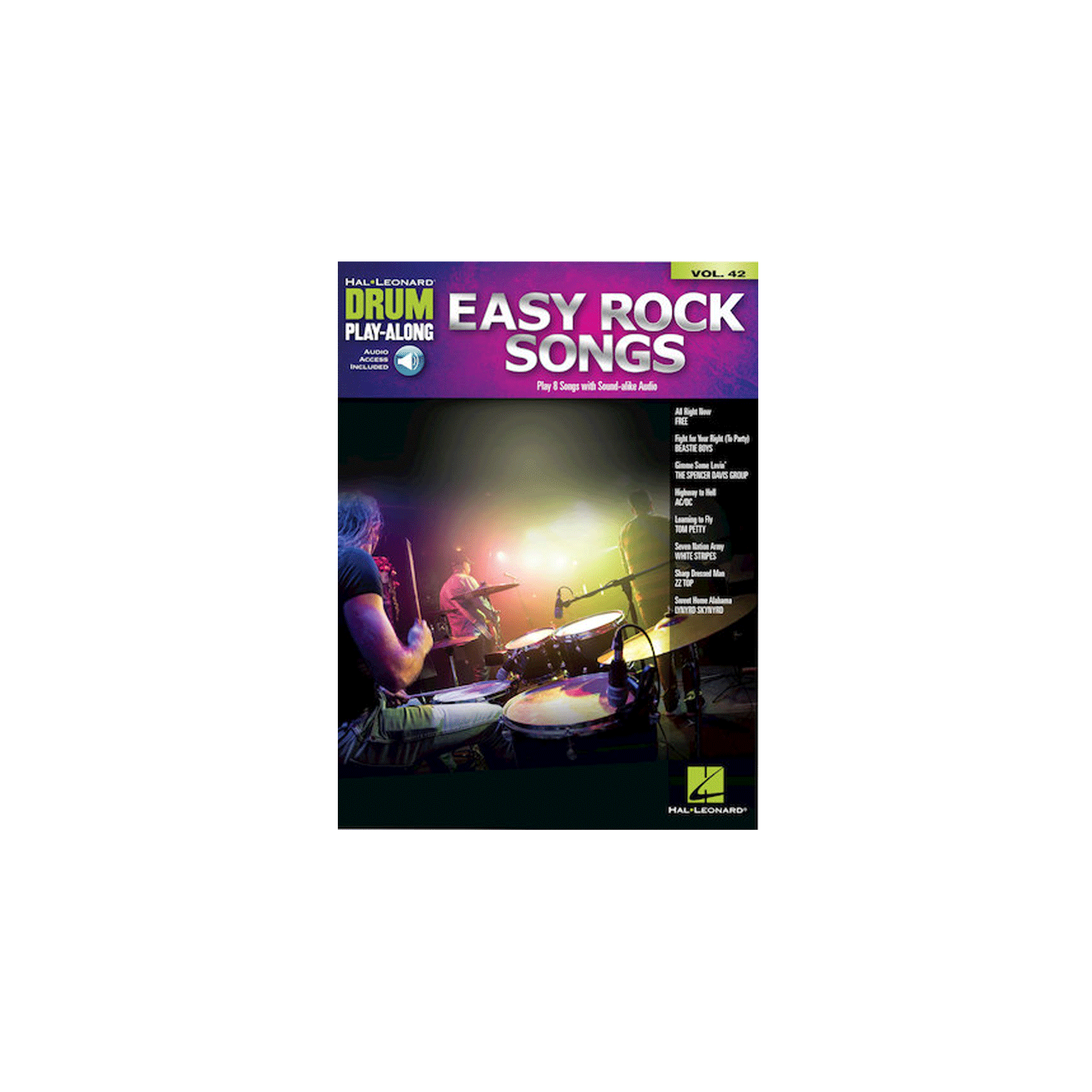 Easy Rock Songs Drum Playalong V42 Bk/ola
