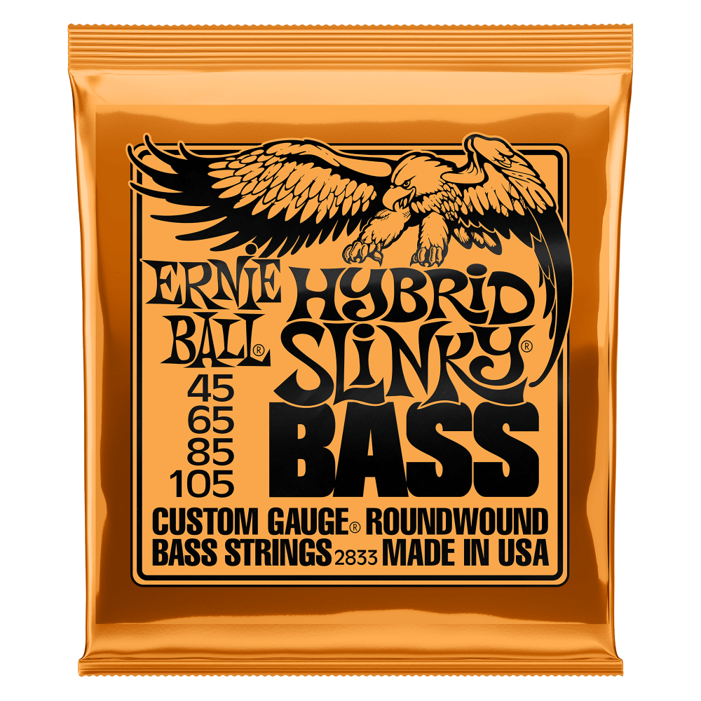Ernie Ball E2833 - Hybrid Slinky 4-String Nickel Wound Electric Bass Strings - (45-105)