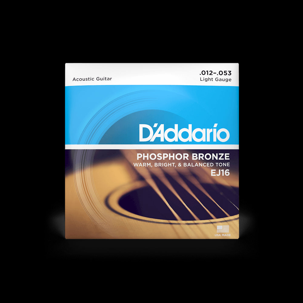D'Addario EJ16 Phosphor Bronze Light Strings 12-53